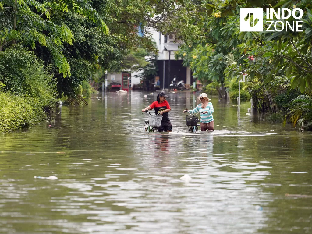 Ilustrasi warga terdampak banjir (INDOZONE/Arya)