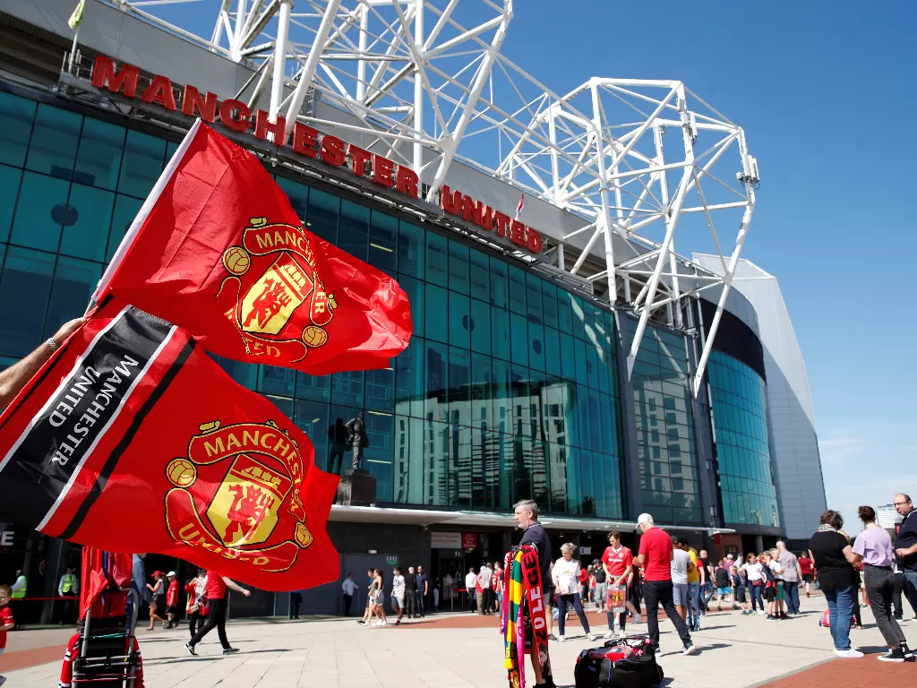 Potret outdoor Stadion Manchester United, Old Trafford. (REUTERS/Paul Childs)