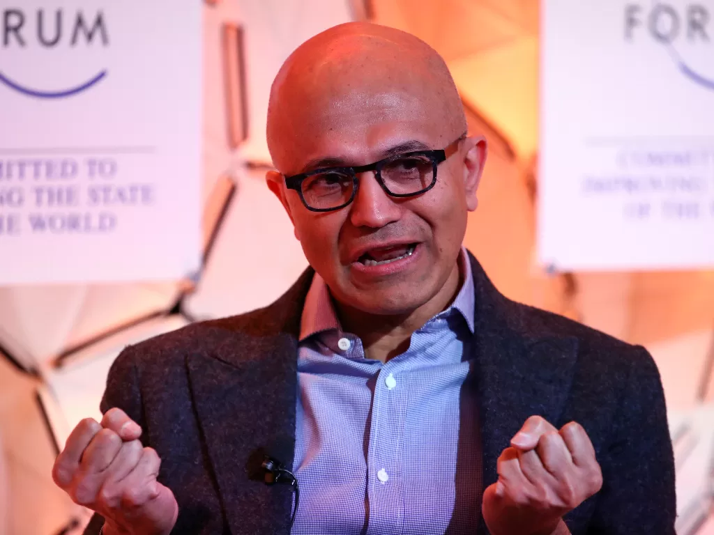 CEO Microsoft, Satya Nadella (photo/REUTERS/Denis Balibouse)