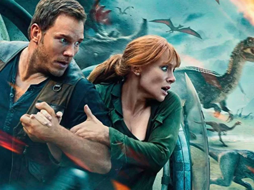 Bryce Dallas Howard and Chris Pratt in Jurassic World: Fallen Kingdom (2018). (IMDb)