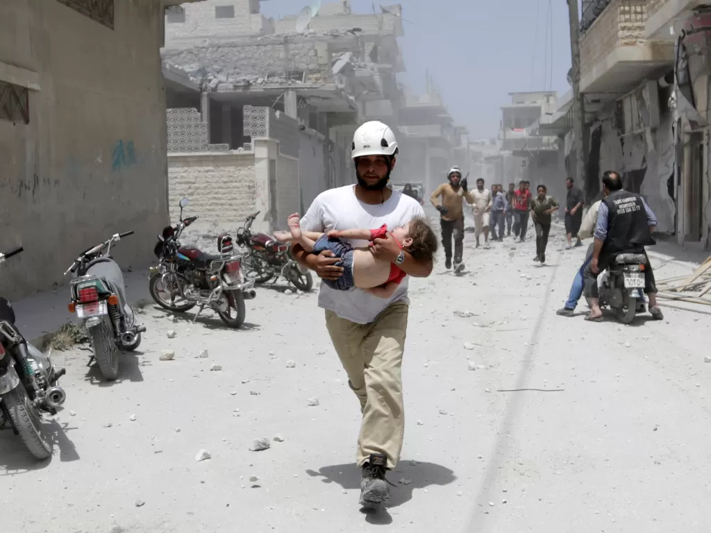 Ilustrasi jatuh korban perang di Suriah (REUTERS/Khalil Ashawi)