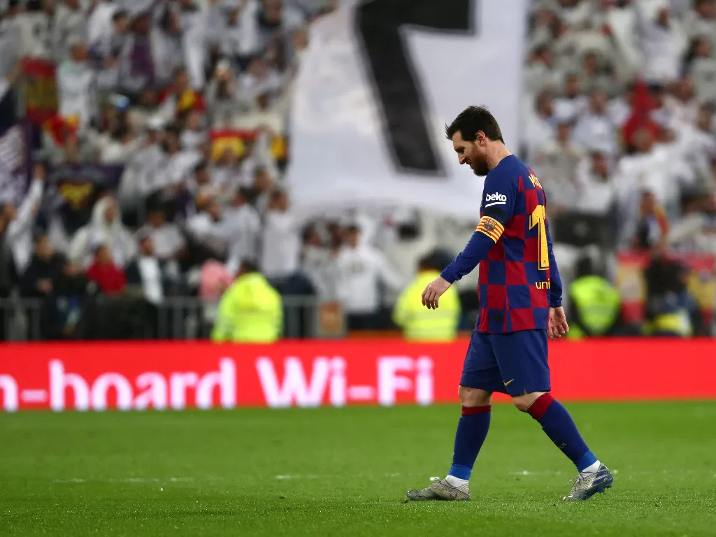 Penyerang Barcelona, Lionel Messi. (REUTERS/Sergio Perez)