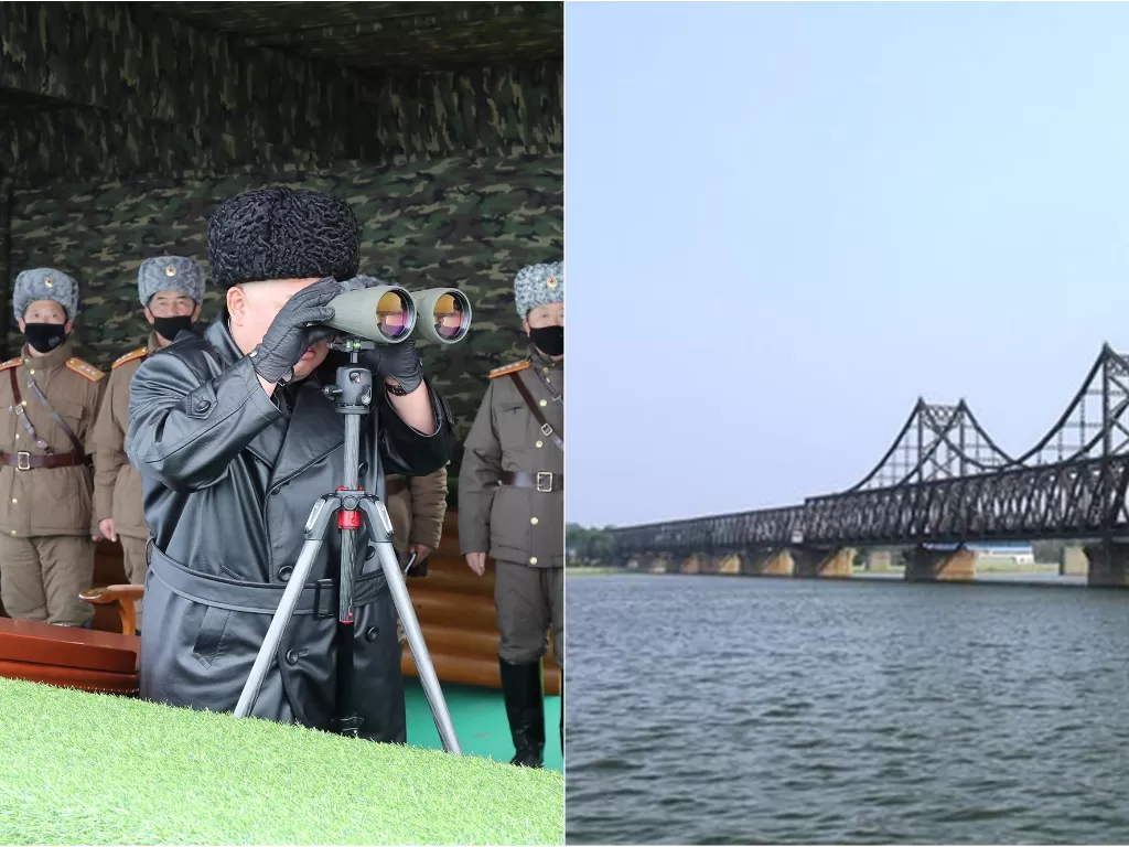 Kiri: Presiden Korut, Kim Jong Un (REUTERS/KCNA). Kanan: Sungai Yalu, perbatasan antara Korut dan Tiongkok (Tripadvisor)