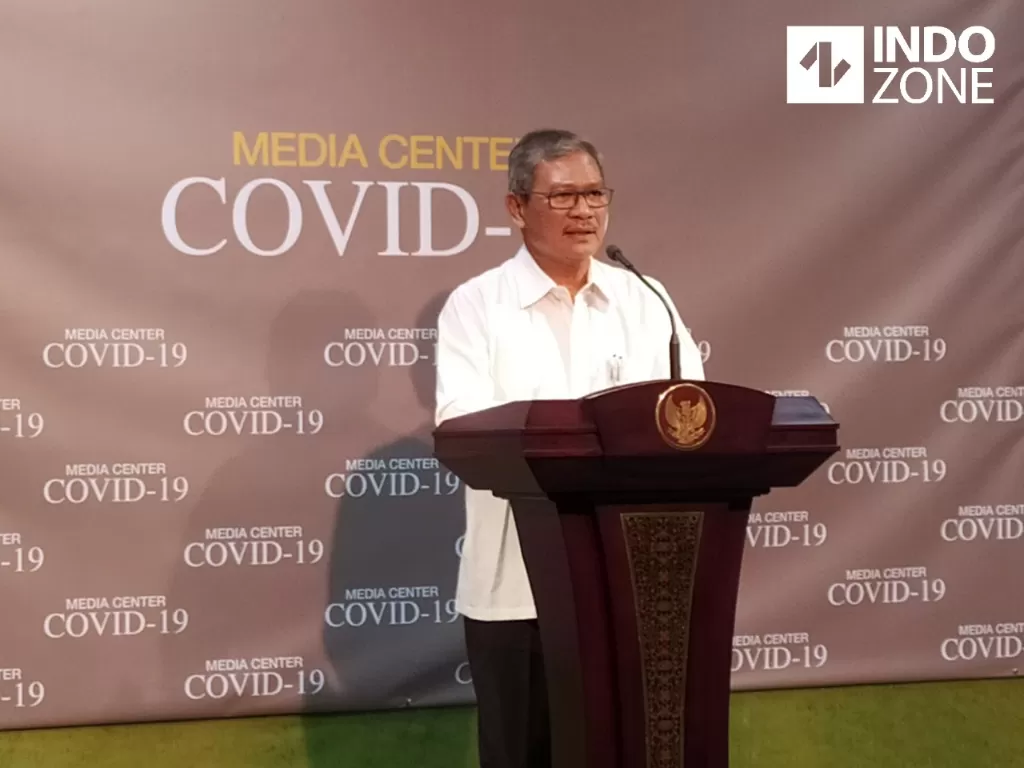 Juru Bicara Negara terkait Virus Corona, Achmad Yurianto di Istana Negara, Jakarta, Jum'at, (6/3/2020). (INDOZONE/Mula Akmal)