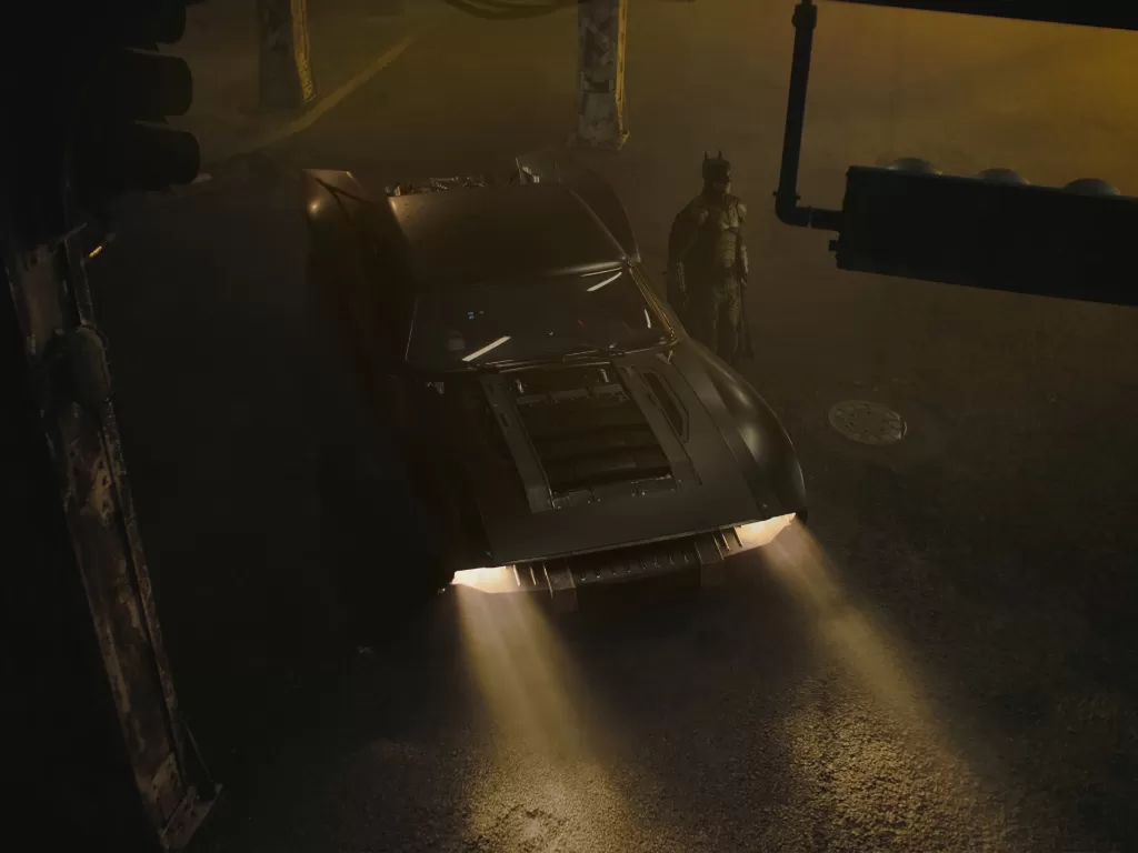 Tampilan Batmobile terbaru di serial film 'The Batman' . (Twitter/@mattreevesLA)