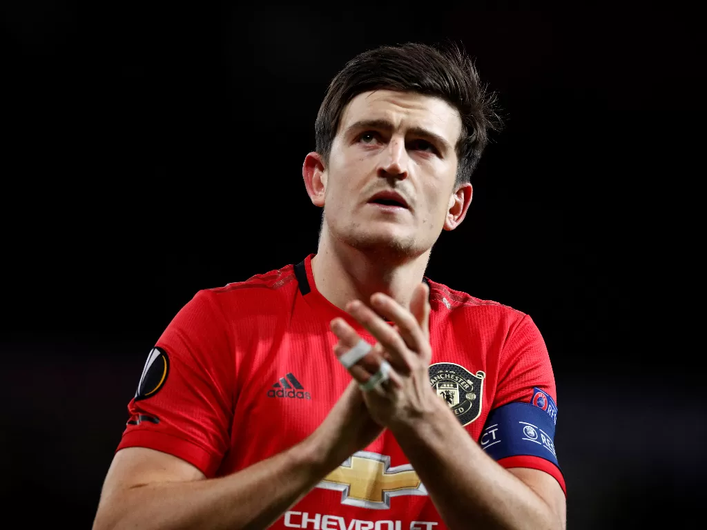 Kapten Manchester United, Harry Maguire. (REUTERS/Phil Noble)