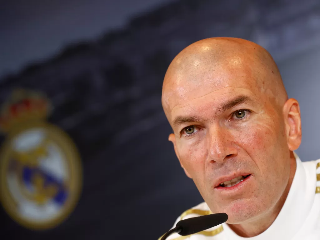 Pelatih Real Madrid, Zinedine Zidane. (REUTERS/Juan Medina)