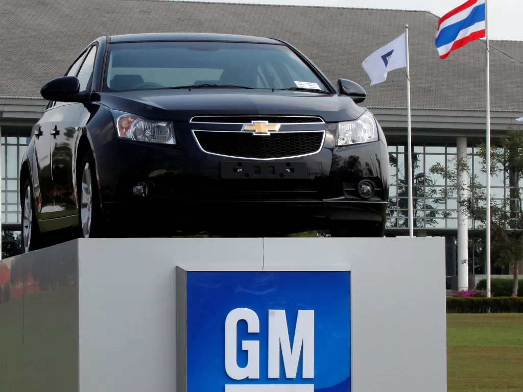 Ilustrasi pabrikan General Motors di Thailand. (Ilustrasi/REUTERS/Chaiwat Subprasom)
