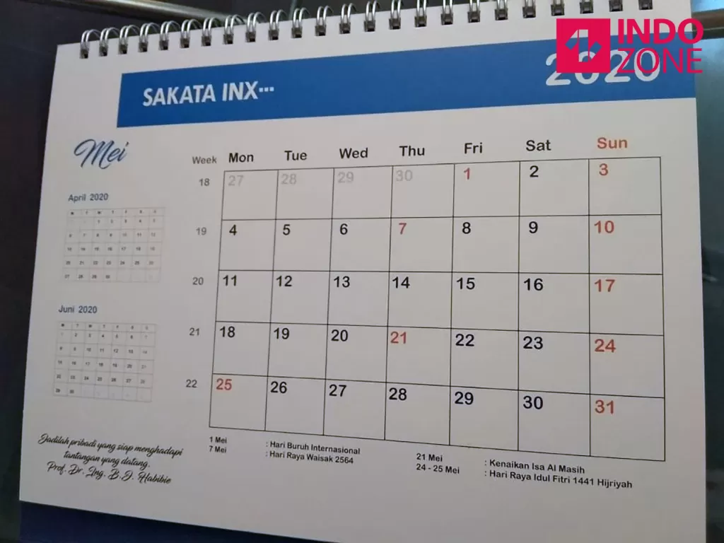 Ilustrasi tanggal merah di Bulan Mei 2020. (INDOZONE/Fauzi)