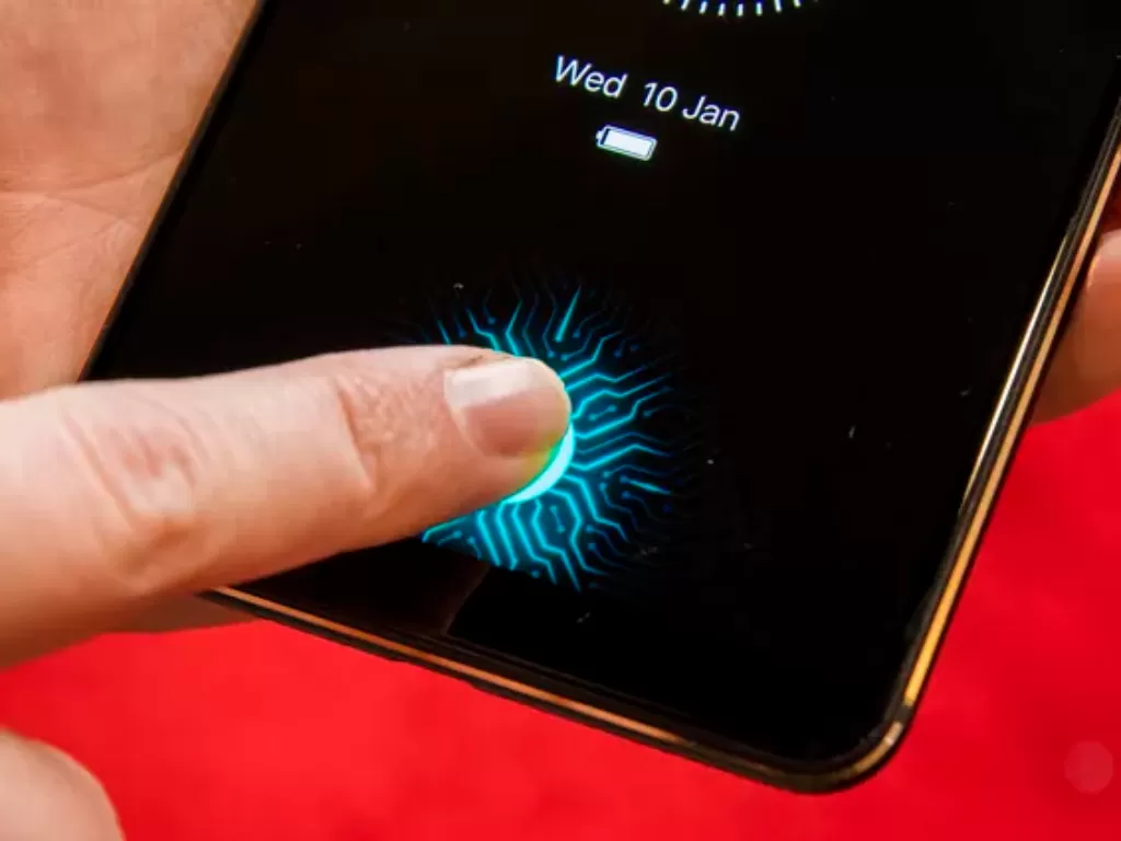 Teknologi sidik jari dalam layar di smartphone (photo/CNET/James Martin)