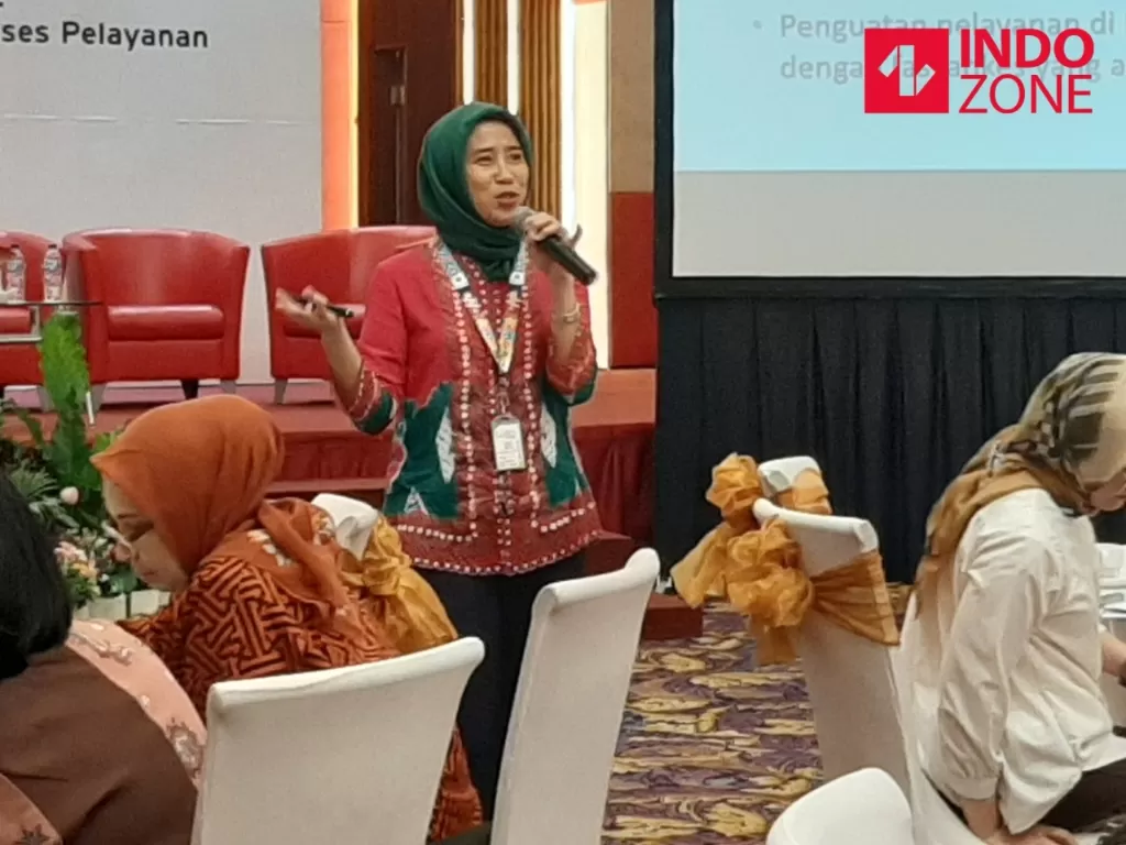 Direktur Pelayanan Kesehatan Primer Kementerian Kesehatan RI, drg Saraswati MPH memberikan paparan tentang peran Puskesmas cegah penyakit ginjal, Rabu (11/3/2020) di Jakarta. (INDOZONE/Maria Adeline Tiara Putri)