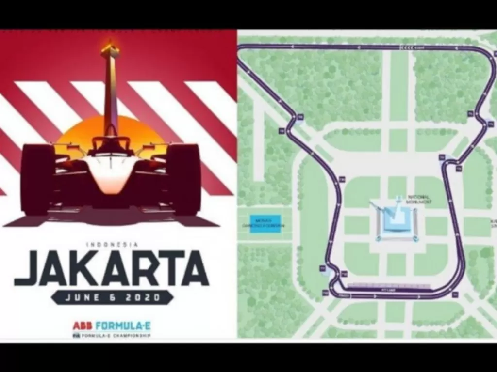 Balapan Formula E Jakarta resmi ditunda karena virus corona. (Instagram/@formulaejakarta2020)