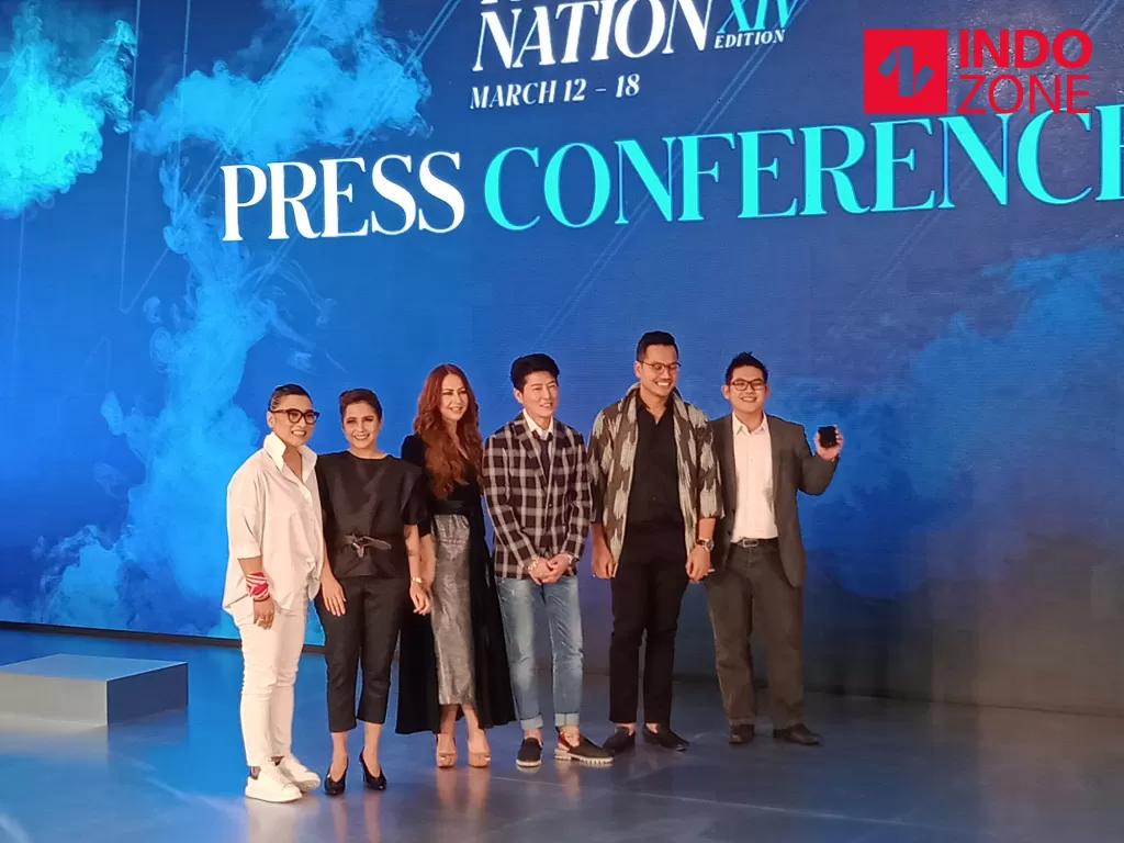 Konferensi pers Fashion Nation 2020 di Main Atrium Senayan City, Jakarta, Kamis (12/3/2020). (INDOZONE/Syarifah Aulia)