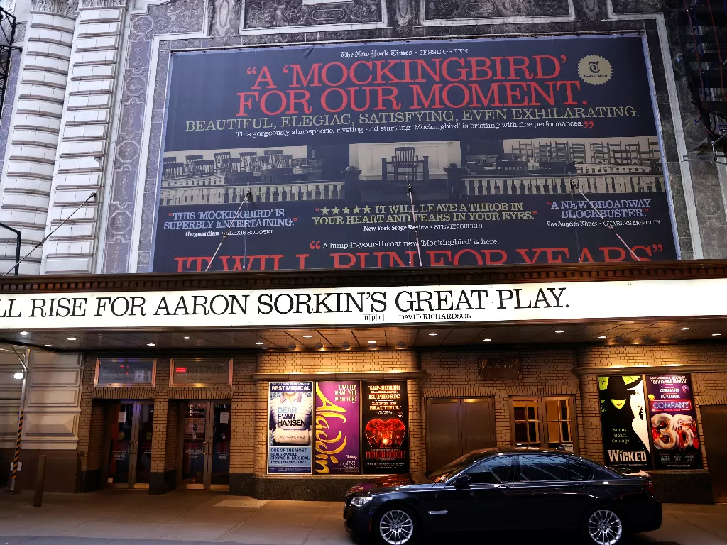 Salah satu teater Broadway di New York. (REUTERS/Mike Segar)