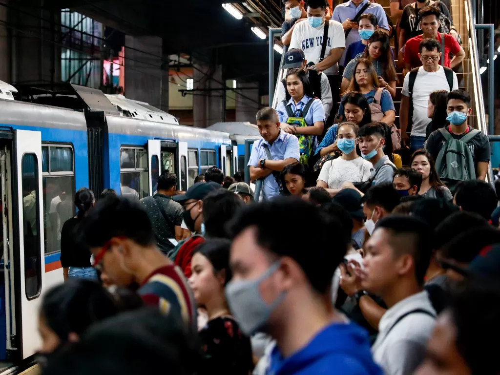 Kehidupan sehari-hari di Manila di tengah kasus virus corona. (photo/REUTERS/Eloisa Lopez)