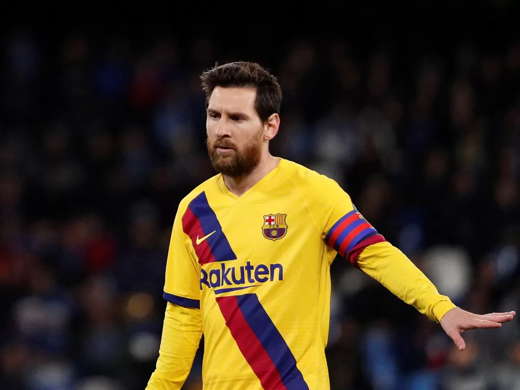 Megabintang Barcelona, Lionel Messi. (REUTERS/Guglielmo Mangiapane)