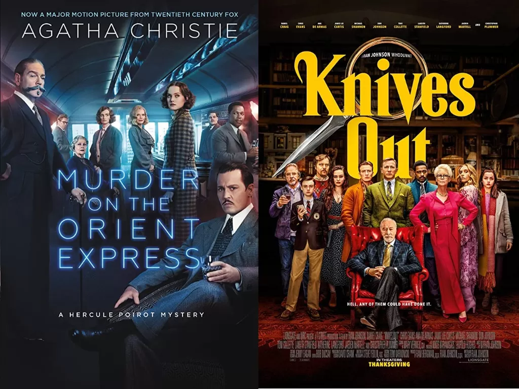 Whodunnit di dua film berikut: Murder on the Orient Express dan Knives Out (IMDB)