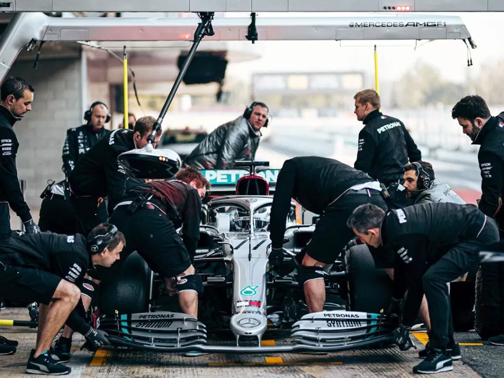 Tim pabrikan Mercedes di F1. (Instagram/@mercedesamgf1)