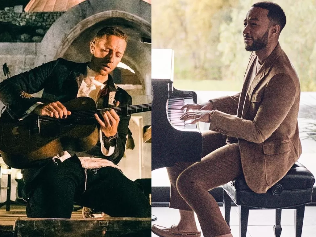 Chris Martin dari Coldplay (kiri: Instagram/@coldplay), dan John Legend (Instagram/@johnlegend)
