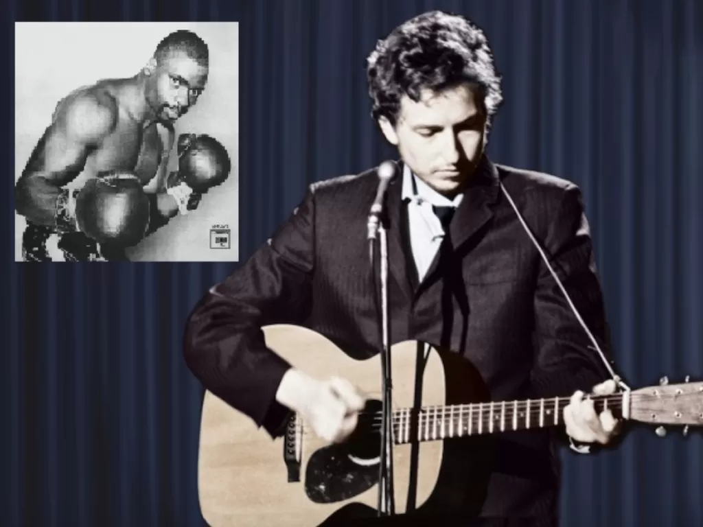 Rubin 'Hurricane' Carter (insert: Wikipedia) dan Bob Dylan (Consequences of Sounds)