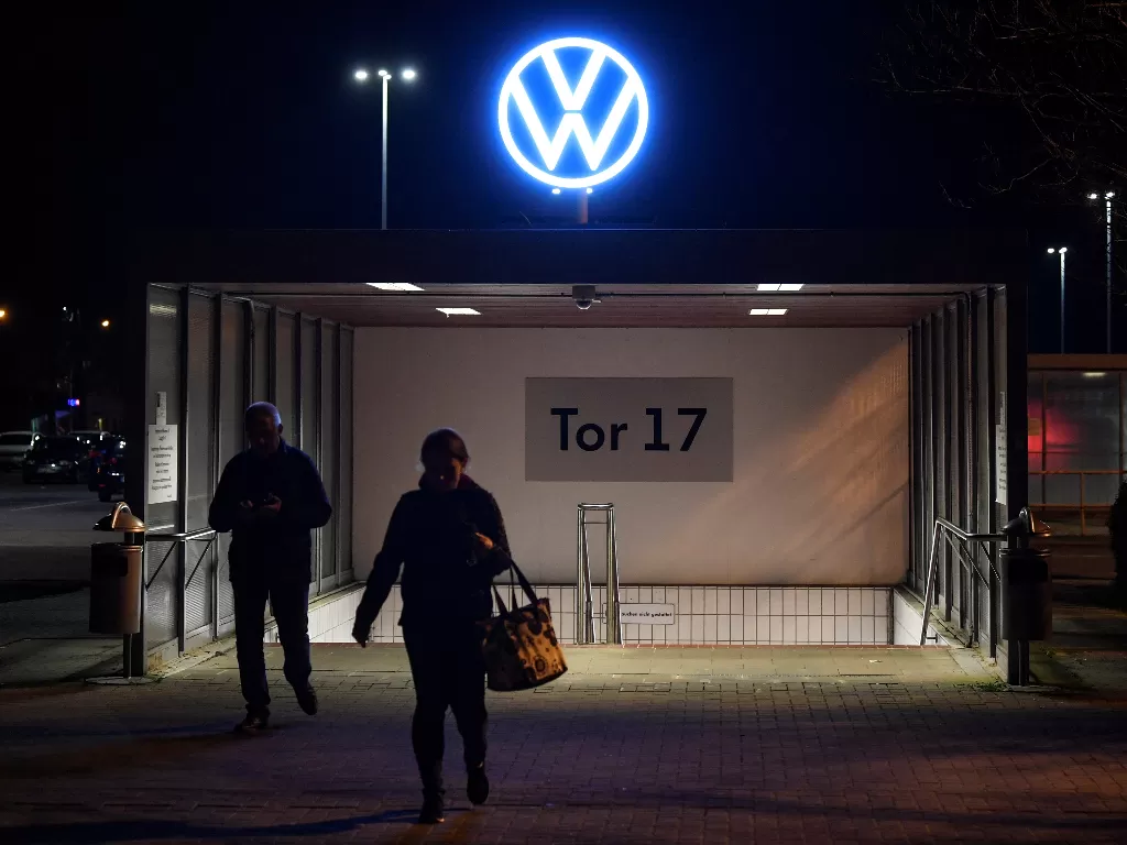 Tampilan pabrikan Volkswagen. (REUTERS/FABIAN BIMMER)