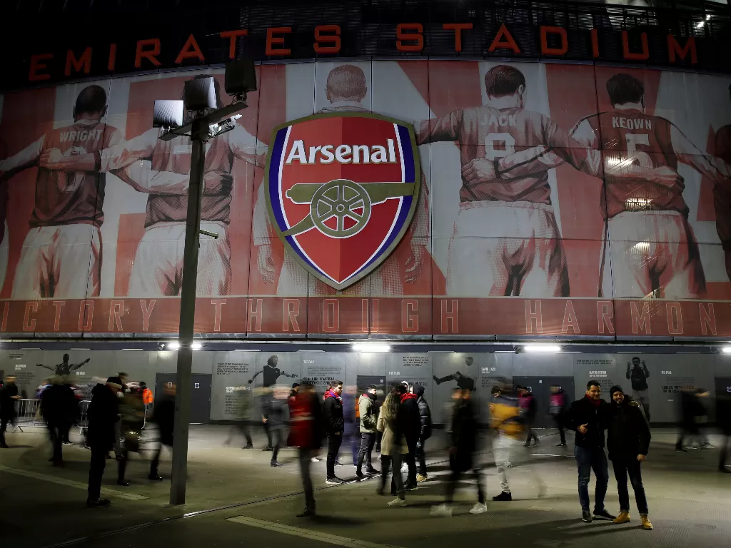 Potret Emirates Stadium, markas Arsenal. (REUTERS/Paul Childs)
