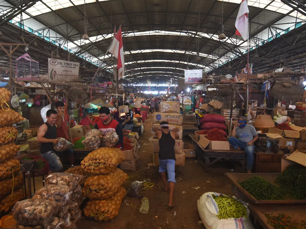 Ilustrasi kebuthan bahan pokok di pasar (ANTARA FOTO/Indrianto Eko Suwarso)