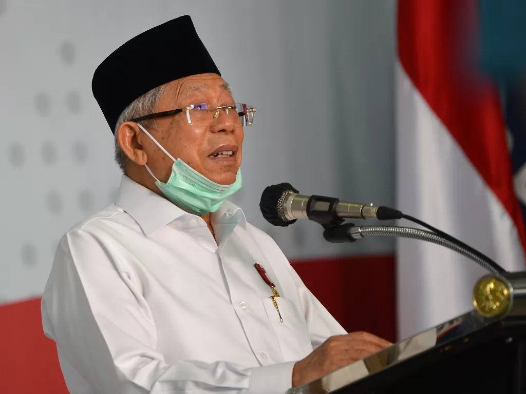Wakil Presiden Republik Indonesia, Ma'ruf Amin, mengatakan kemungkinan besar Pekan Olahraga Nasional 2020 bakal ditunda. (ANTARA FOTO/Aditya Pradana Putra)