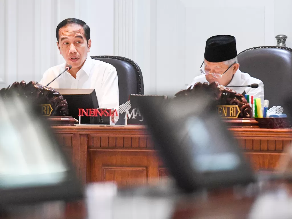 Presiden Jokowi Menggelar Rapat Terbatas di Istana Negara (Foto: ANTARA/Hafidz Mubarak A)