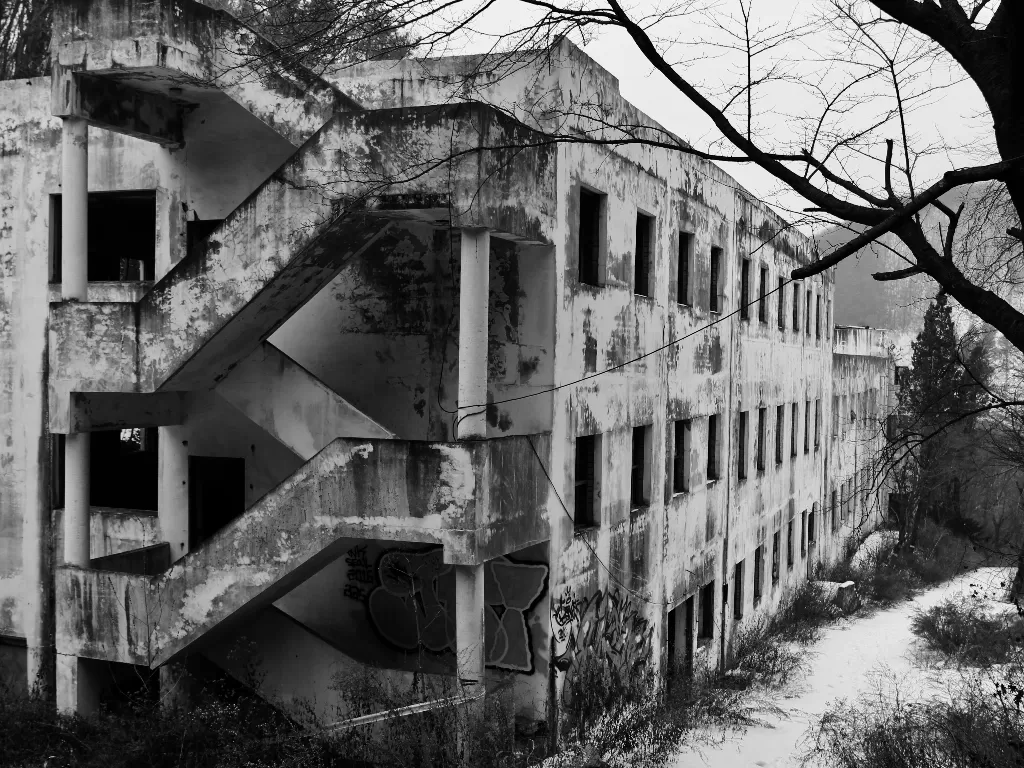 Rumah sakit jiwa Gonjiam yang konon berhantu. (Flickr/Rich Callahan)