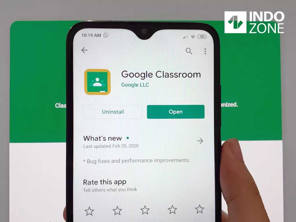 Aplikasi Google Classroom (photo/INDOZONE/Ferry)