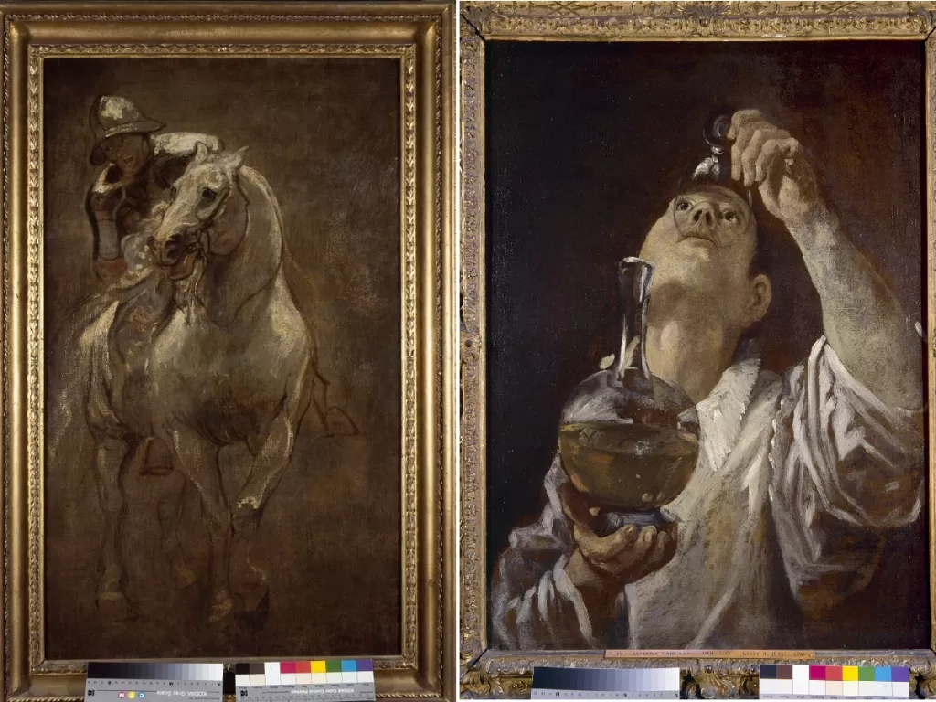 Dua daru tiga lukisan yang dicuri di Universitas Oxford (kiri: Twitter/@ThamesVP, kanan: thamesvalley.police.uk)