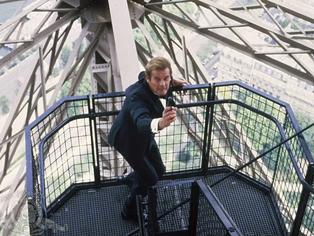 Roger Moore in A View to a Kill (1985). (IMDb)