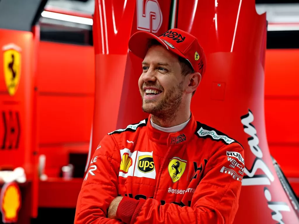 Pembalap senior tim Ferrari, Sebastian Vettel. (Instagram/@scuderiaferrari)