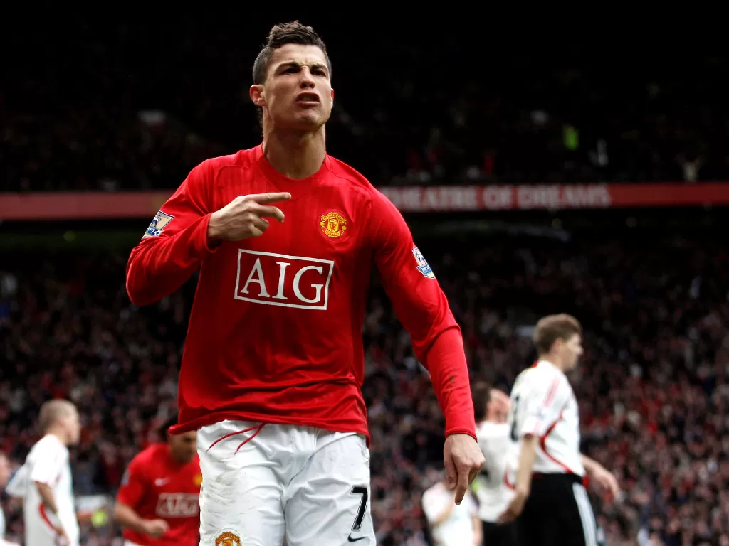 Cristiano Ronaldo saat masih berseragam Manchester United. (REUTERS/Jason Cairnduff)