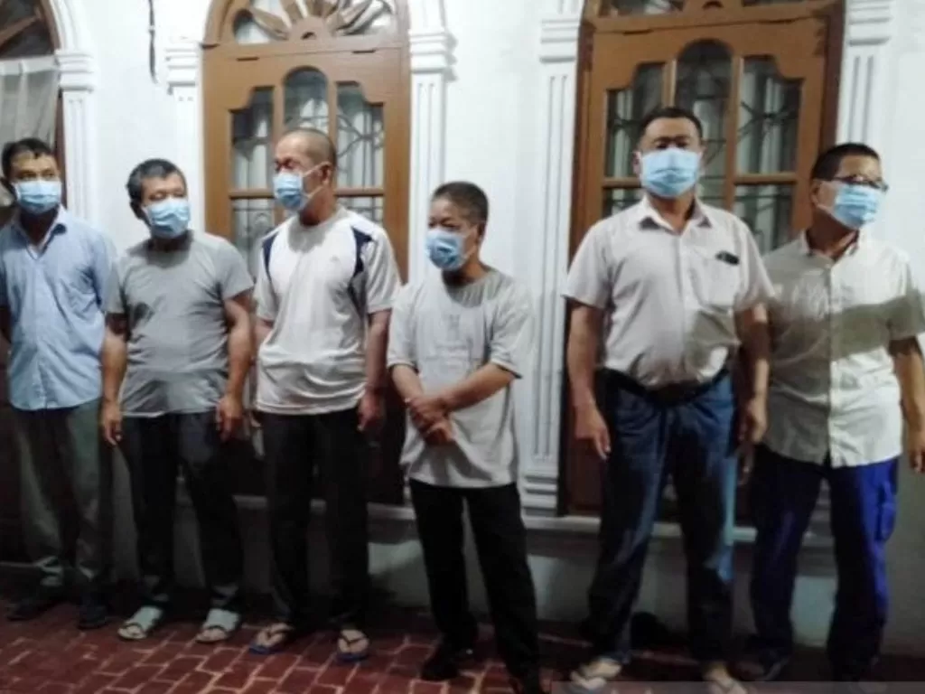 Tujuh orang WNA asal Tiongkok ditolak di kawasan Desa Langkak, Kecamatan Kuala Pesisir, Kabupaten Nagan Raya, Provinsi Aceh (Dok. Polres Nagan Raya Aceh)