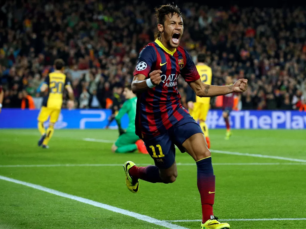 Neymar sat masih berseragam Barcelona. (REUTERS/Gustau Nacarino)