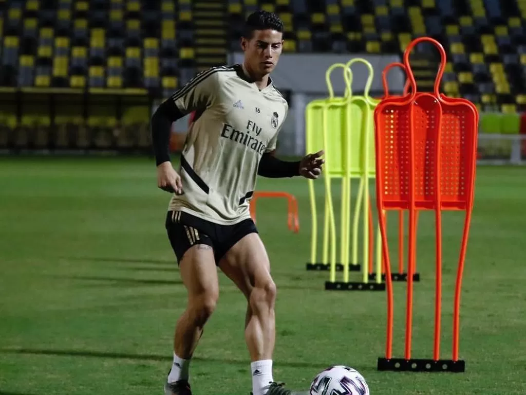 Pemain Real Madrid, James Rodriguez, kemungkinan besar pindah ke Premier League musim panas ini. (Instagram/@jamesrodriguez10)