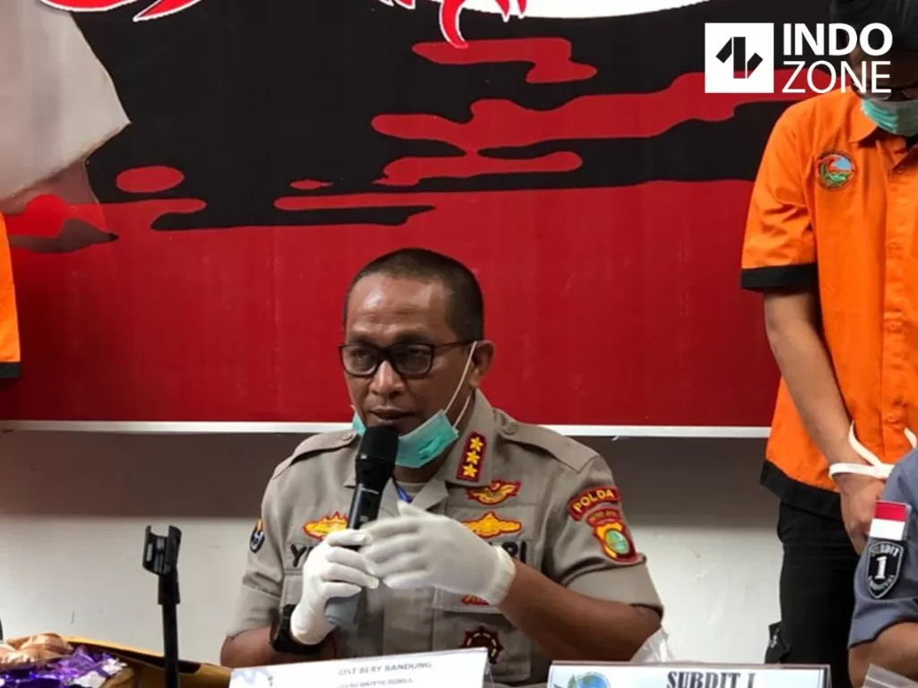 Konferensi pers Ditres Narkoba Polda Metro Jaya terkait home industri tembakau gorila (INDOZONE/Samsudhuha Wildansyah)