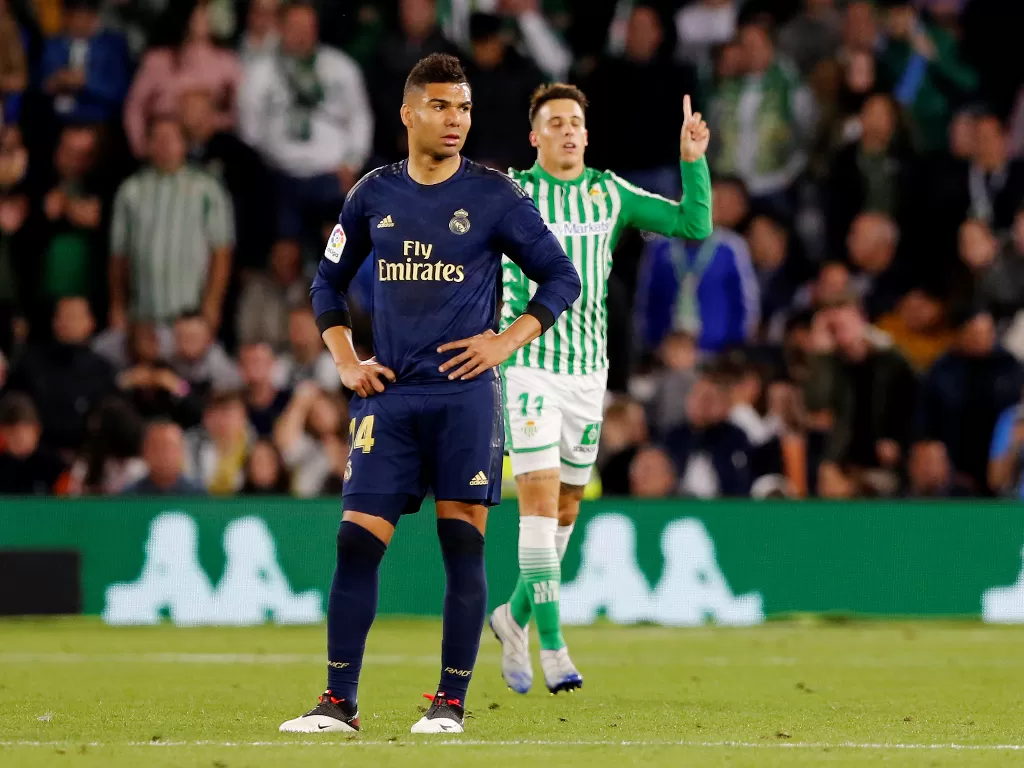 Gelandang Real Madrid, Casemiro. (REUTERS/Marcelo Del Pozo)