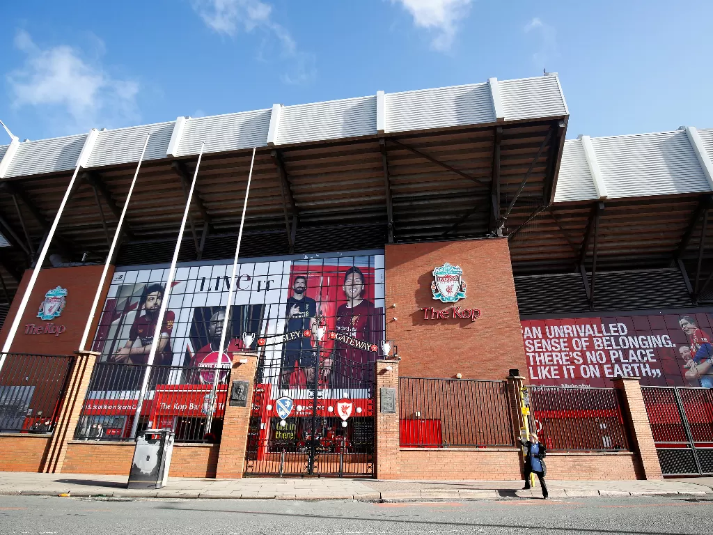 Markas Liverpool, Stadion Anfield. (REUTERS/Jason Cairnduff)