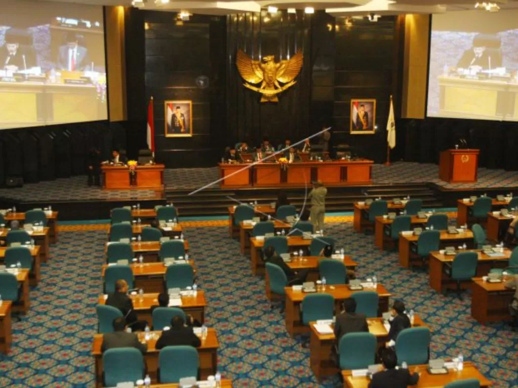 Ilustrasi ruang rapat paripurna DPRD DKI Jakarta (ANTARA)