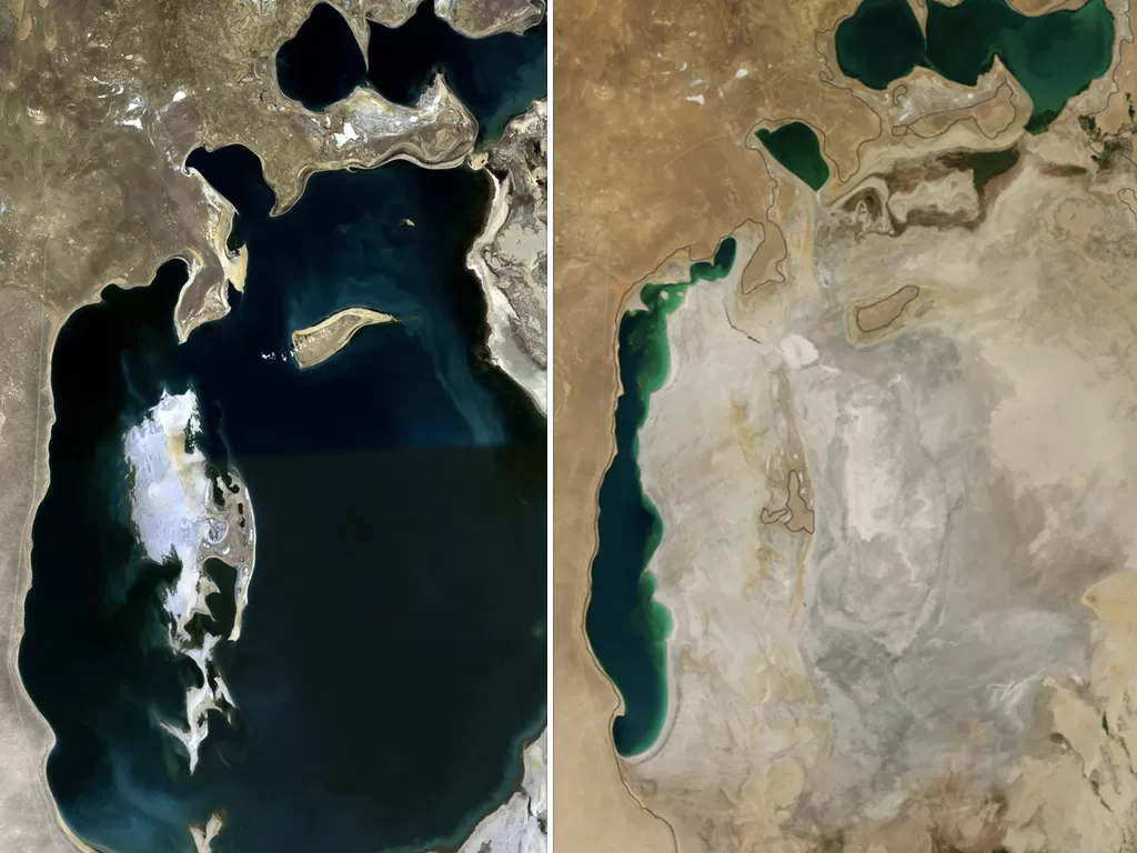 Laut Aral di Asia Tengah. (wikipedia.org)