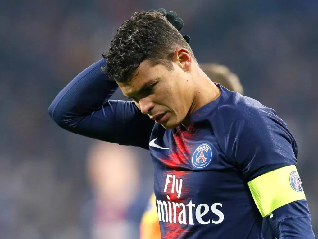 Bek Paris Saint-Germain, Thiago Silva. (REUTERS/Emmanuel Foudrot)