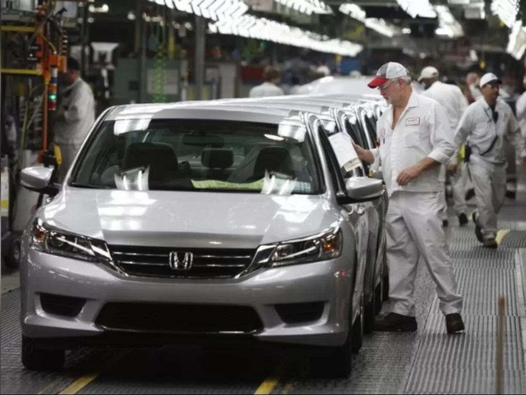 Ilustrasi pabrik perakitan Honda di Ohio, Amerika Serikat. (REUTERS/Paul Vernon)