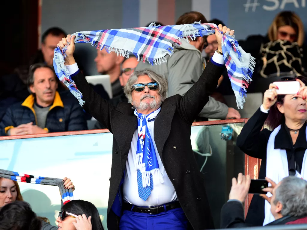Presiden Sampdoria, Massimo Ferrero. (REUTERS/Massimo Pinca)