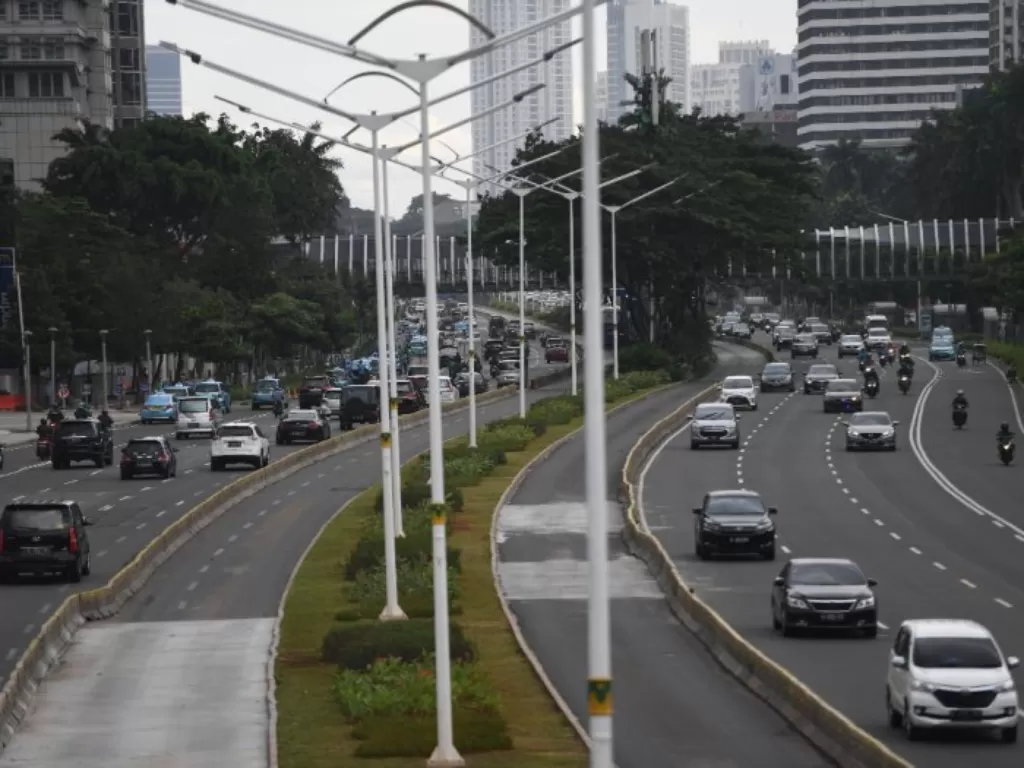 PSBB di Jakarta bakal berlaku efektif mulai 10 April 2020. (ANTARA FOTO/Akbar Nugroho Gumay)