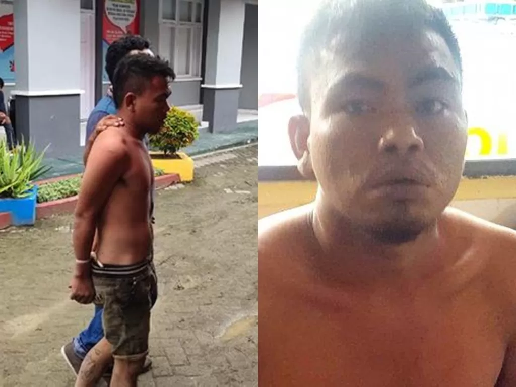 Seorang napi, Rudi tertangkap massa hendak mencuri di Desa Lempa, Kecamatan Pammana, Kabupaten Wajo, Rabu (8/4/2020) (photo/Istimewa) 