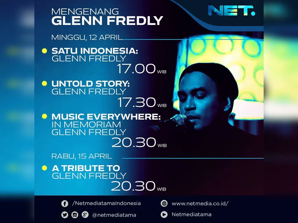 Tayangan khusus dari NET untuk mengenang Glenn Fredly (Instagram/netmediatama)