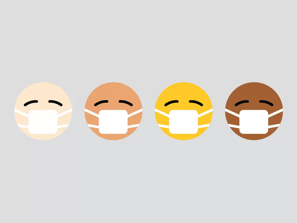 Ilustrasi emoji menggunakan masker (photo/Unsplash/visuals)